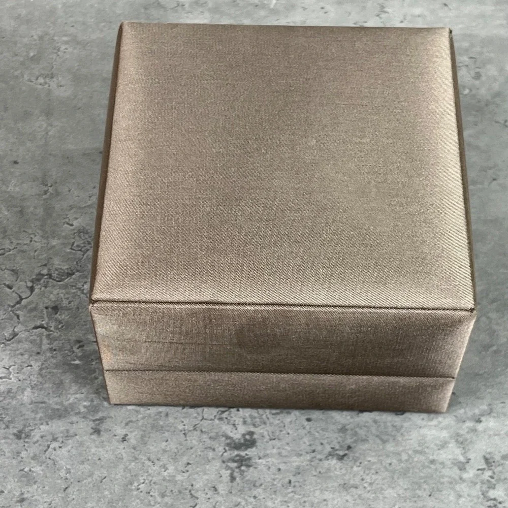 La Perla Di Capri‎ Luxury Jewelry Box Bronze Satin Ring Pendant Gift Case Italy
